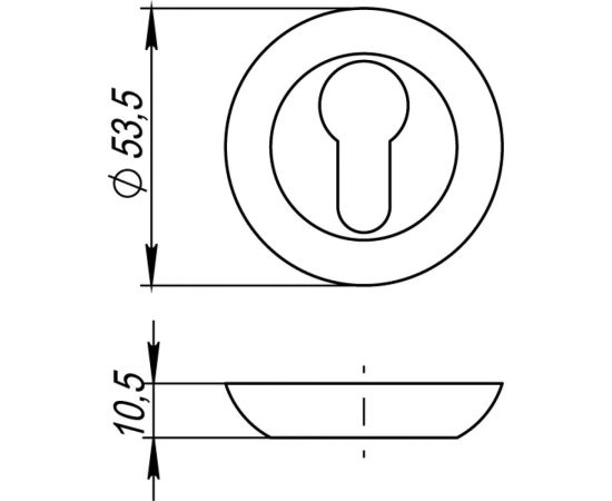 Накладка под цилиндр PUNTO ET TL BL-24 черный 40173 – изображение 2