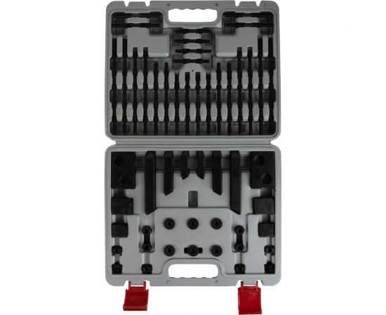 Набор клиновых и ступенчатых прижимов STANDARD M16x2, паз 17.7 мм, 58 предметов DeBever DB-S-CKSM16T177 – изображение 2