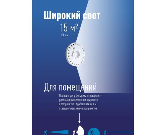 Фонарь КОСМОС LED 3031 24хLED 4хAA диск. кемпинг KOC3031LED – изображение 2