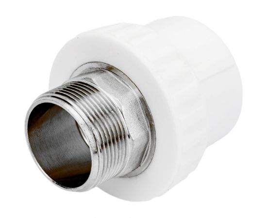 Комбинированная муфта VALFEX PP-R белая, под ключ 50х1 1/2 дюйма НР 10135050 127-0253 – изображение 2