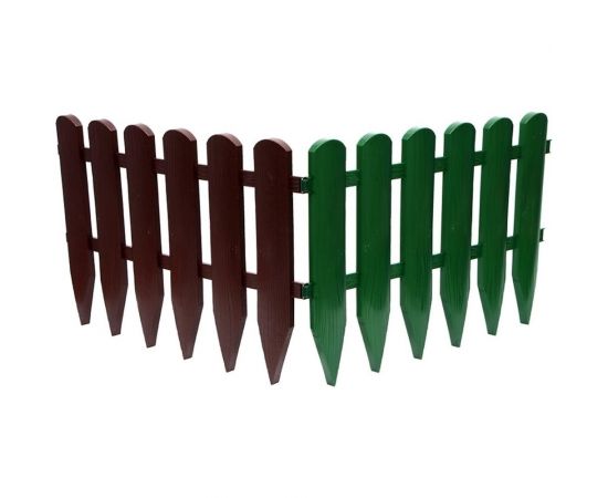 Садовое ограждение Протэкт Штакетник высота 40 см, хаки СОШ-25/16 Х – изображение 3