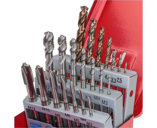 Набор машинных метчиков Ruko M3-M12 мм HSSE-Co5 21пр 245054 – изображение 4