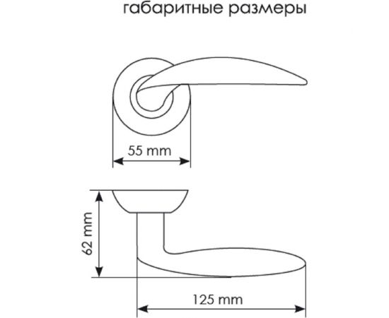 Дверная ручка MORELLI ""Портал"" MH-07 SN, цвет - белый никель 9010586 – изображение 4