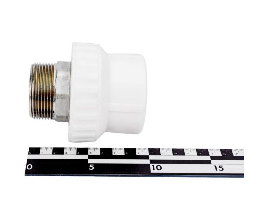 Комбинированная муфта VALFEX PP-R белая, под ключ 50х1 1/2 дюйма НР 10135050 127-0253 – изображение 4