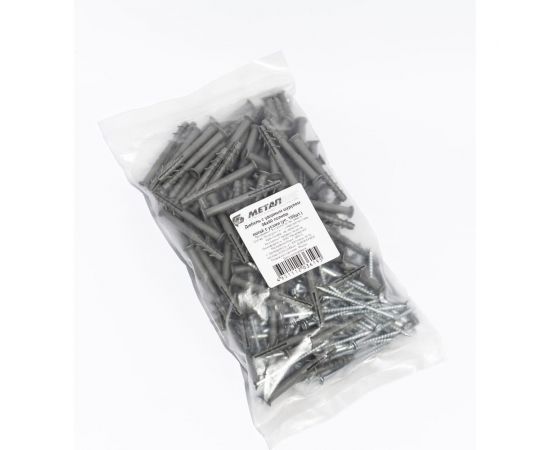 Дюбель с ударным шурупом Крепежные системы МВИС дюбель-гвоздь с усами, 6x60 мм, полипропилен, буртик, 100 шт. ДБМ0660Б – изображение 4