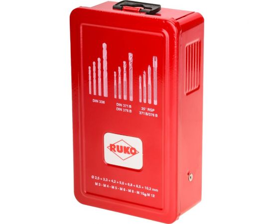 Набор машинных метчиков Ruko M3-M12 мм HSSE-Co5 21пр 245054 – изображение 5