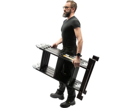 Лестница-стремянка 4x3 трансформер WORKY profi black с помостом, высота 3.7 м ARD257748 – изображение 6