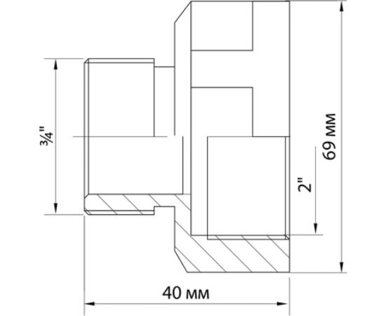 Переходник VRT 2-3/4 внутренняя/наружная, никель 534152 – изображение 7