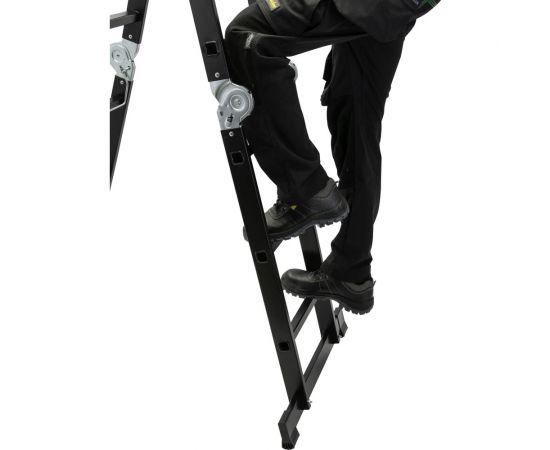Лестница-стремянка 4x3 трансформер WORKY profi black с помостом, высота 3.7 м ARD257748 – изображение 7
