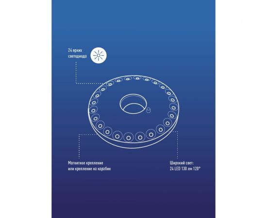 Фонарь КОСМОС LED 3031 24хLED 4хAA диск. кемпинг KOC3031LED – изображение 7