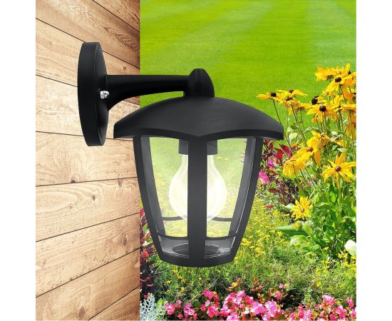 Садово-парковый светильник ЭРА 6 граней, черный, настенный, вниз Б0051188 – изображение 8