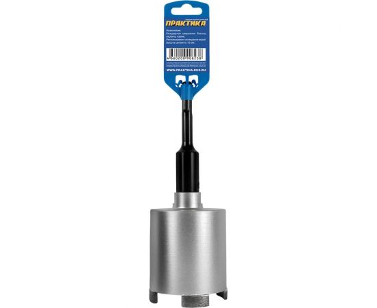 Коронка алмазная Профи по бетону 68 мм, SDS-plus, безударная, 4 сегмента высотой 10 мм ПРАКТИКА 908-238 – изображение 8