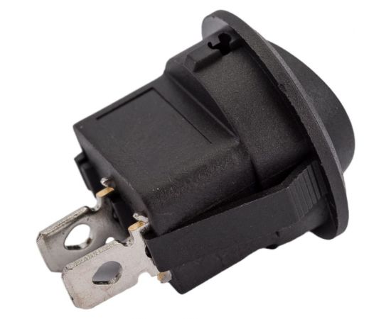 Круглая клавиша Nord-Yada 250V 6А черная (2контакта) ON-OFF (2шт в упаковке) 905484 