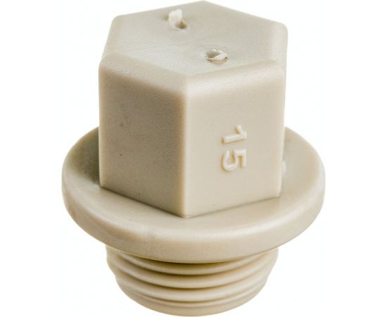 Заглушка пробка RTP PN25 с резьбой 1/2, серая 10915 