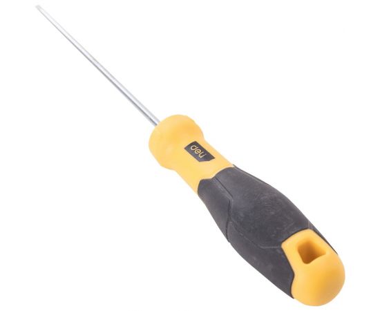 Шлицевая отвертка DELI DL6331001 3x100мм (магнит, TPR+PP ручка) 98346 