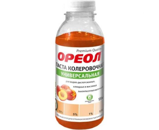 Универсальная колеровочная паста ОРЕОЛ персик (05), 100 мл 4776 