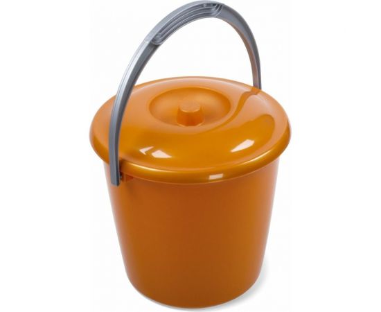 Ведро Martika Соло 7 л, с крышкой, перламутровое оранжевое С632КОРЖ 