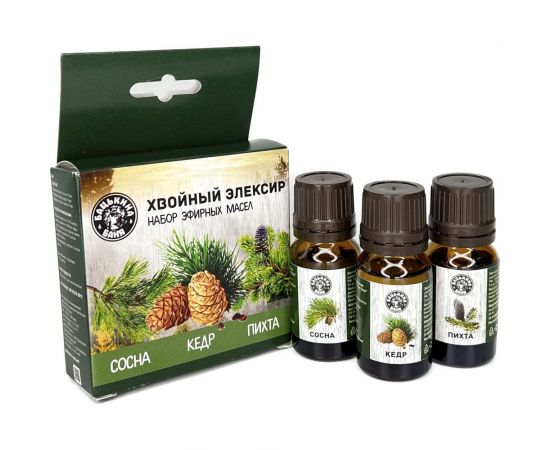 Набор эфирных масел Бацькина баня Хвойный эликсир 16101 