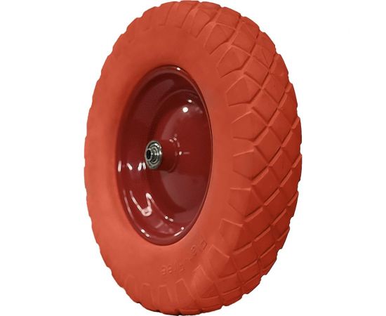 Колесо без камеры красное 4.00-8 400 мм, F12, ниппель для смазки МастерАлмаз 10506232 