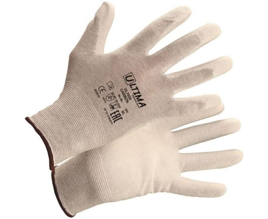Нейлоновые перчатки с карбоновой нитью и полиуретановым покрытием ULTIMA CARBON ULT630/S 