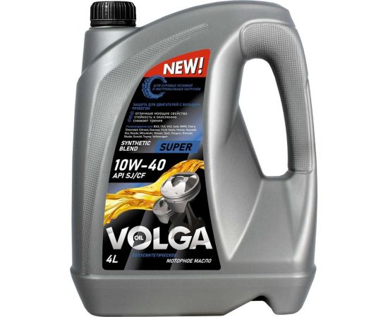 Полусинтетическое моторное масло Волга-Ойл ЛЮКС 10W-40 4 л 25325 