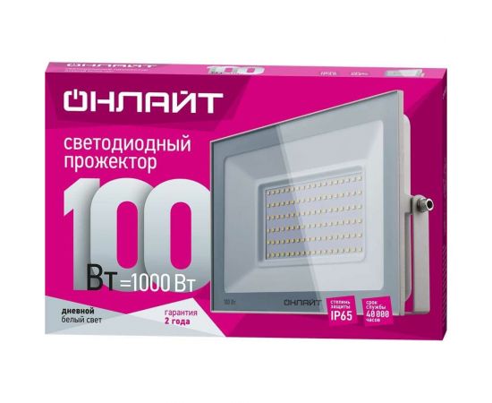 Светильник ОНЛАЙТ 90 140 ofl-100-6k-wh-ip65-led 90140 – изображение 2