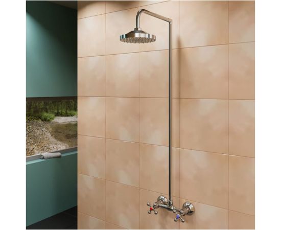 Душевая система Mixline смеситель 1/2 керамика +тропический душ ML2408 530032 – изображение 2