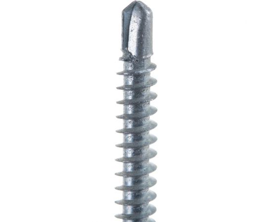Саморез Стройметиз 4,2х75 металл-металл с прессшайбой сверло, цинк уп. 200 шт. 2060178 – изображение 2