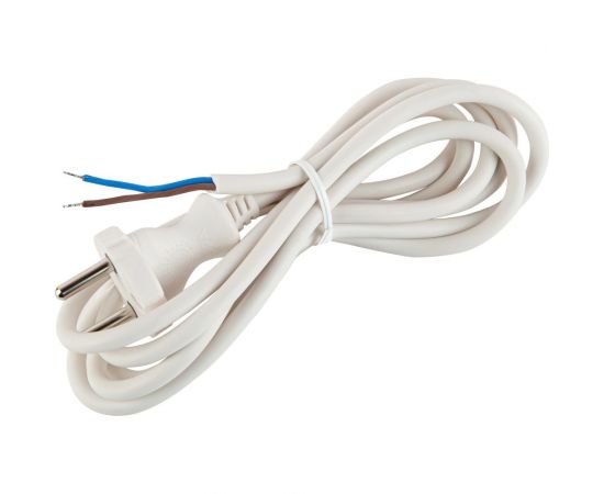 Шнур для бра ЭРА UXШВВП2x0,75 1,8mW, 1,8м ШВВП 2x0,75мм2 белый Б0051341 – изображение 2