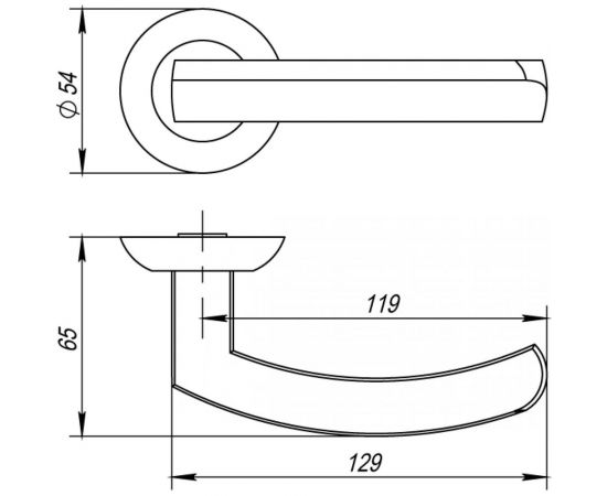 Раздельная ручка Fuaro ALFA AR CP-8 хром, квадрат 8x140 мм, стяжки M4 10х50х50 35659 – изображение 2