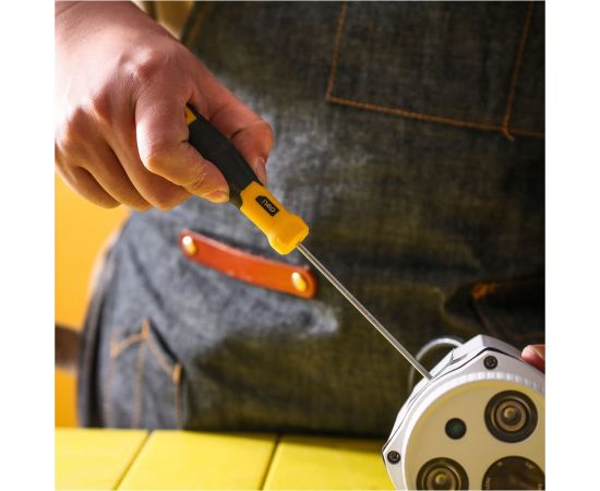 Шлицевая отвертка DELI DL6331001 3x100мм (магнит, TPR+PP ручка) 98346 – изображение 2