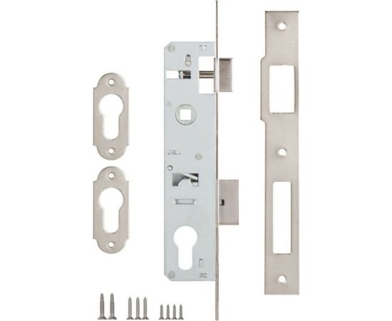 Корпус узкопрофильного замка с защёлкой KALE KILIT 153 (25 мм) w/b никель 10230 – изображение 3