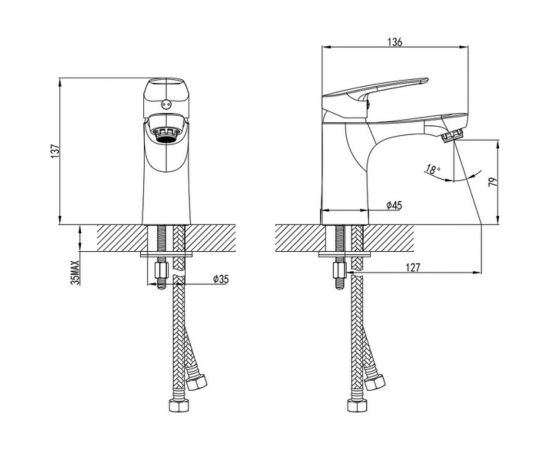 Смеситель для умывальника Milardo Horizont HORSB00M01 – изображение 3
