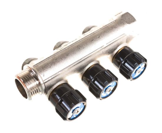 Коллектор СТМ 3 выхода, наружная резьба, вентиль, 3/4х1/2 C3MV3412N – изображение 3