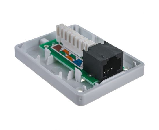 Настенная розетка 1 порт RJ-45, категория 6, белая, TWT-SM1-45/6-WH – изображение 3