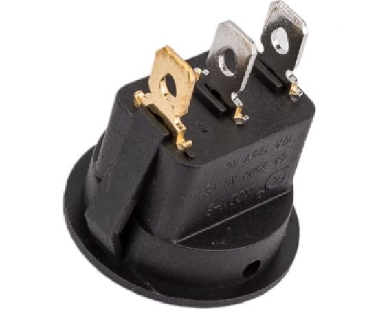 Круглая клавиша Nord-Yada 250V 6А желтая с подсветкой (3контакта) ON-OFF (2шт в упаковке) 905485 – изображение 3