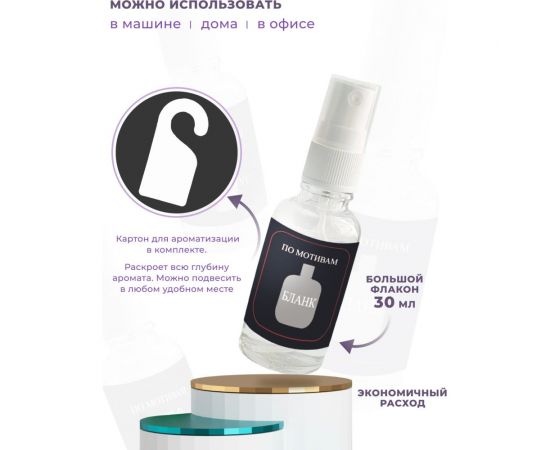 Ароматизатор освежитель в машину Avto Vins набор спрей 3 шт. инвиктус, бланк, миллион 7033043 – изображение 3
