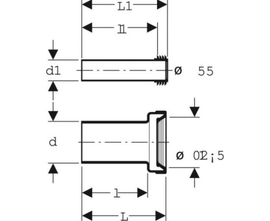 Соединительный комплект GEBERIT 152.404.46.1 из ПНД длина 18,5 см 00000005008 – изображение 3