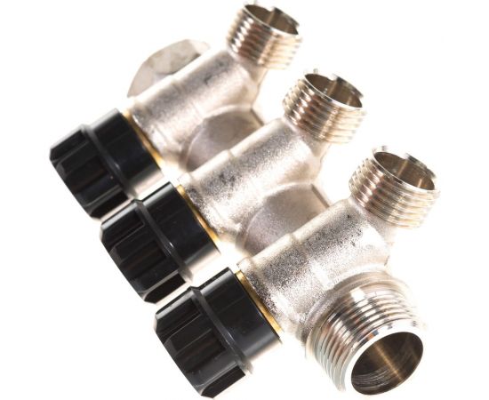 Коллектор СТМ 3 выхода, наружная резьба, вентиль, 3/4х1/2 C3MV3412N – изображение 4