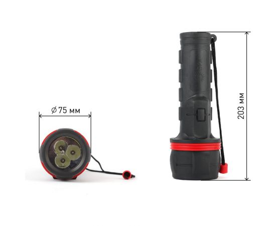 Фонарь ЭРА R2D ЭРА 3xLED, 2xD, резина C0036217 – изображение 4