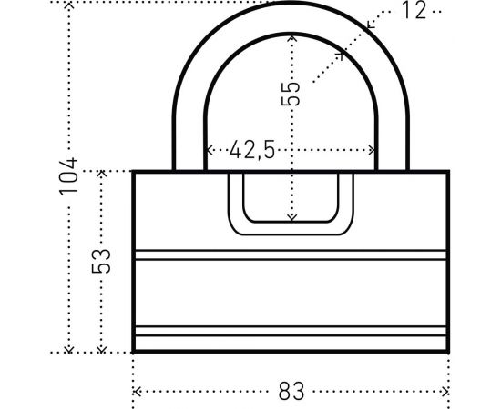 Навесной замок Аллюр 12 мм 1002 – изображение 4