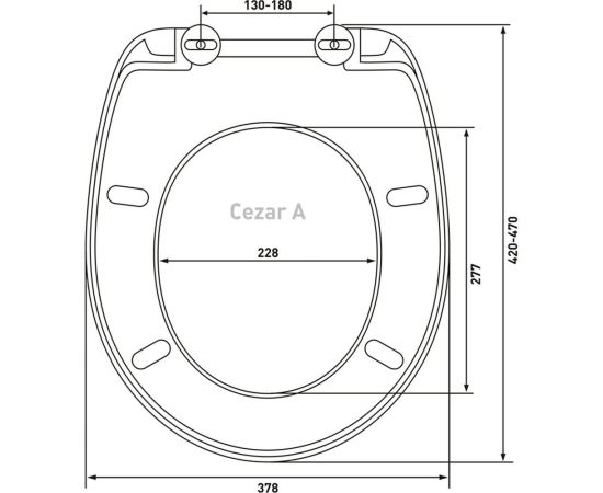 Сиденье дюропласт Berges Cezar A крепление универсальное, металл 011001 526756 – изображение 4