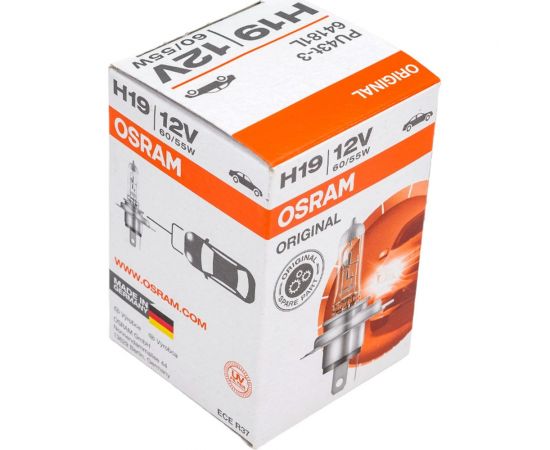 Автолампа OSRAM H19, 60/55 PU43t-3, 12 V 64181L – изображение 5