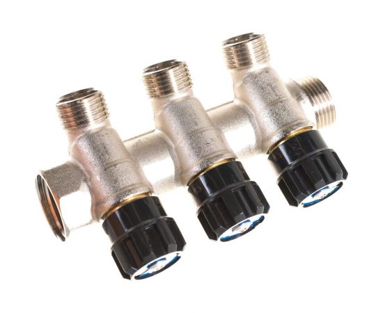 Коллектор СТМ 3 выхода, наружная резьба, вентиль, 3/4х1/2 C3MV3412N – изображение 5