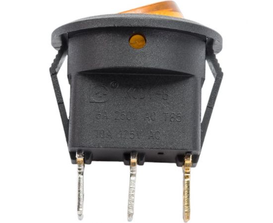 Круглая клавиша Nord-Yada 250V 6А желтая с подсветкой (3контакта) ON-OFF (2шт в упаковке) 905485 – изображение 7