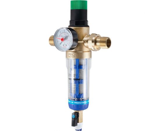 Фильтр с системой очистки и регулятором давления PROFACTOR 1/2"-3/4" PF FS 877 