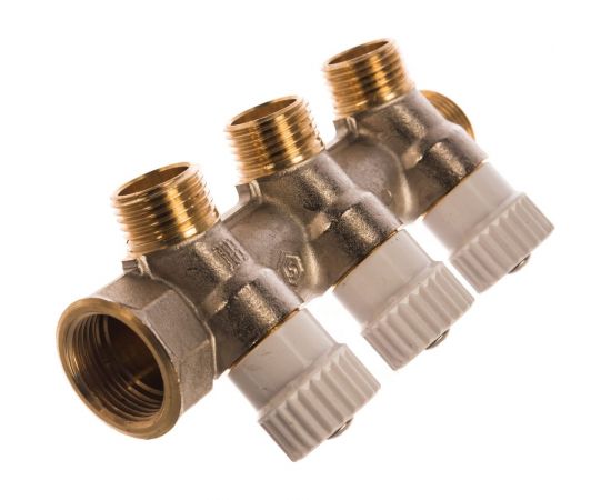 Распределительный коллектор STOUT 3/4, 3 отвода 1/2 SMB 6851 341203 