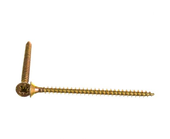 Потайной универсальный шуруп Метизный двор 4,0x60, желтый, 250 шт. 4607159063311 