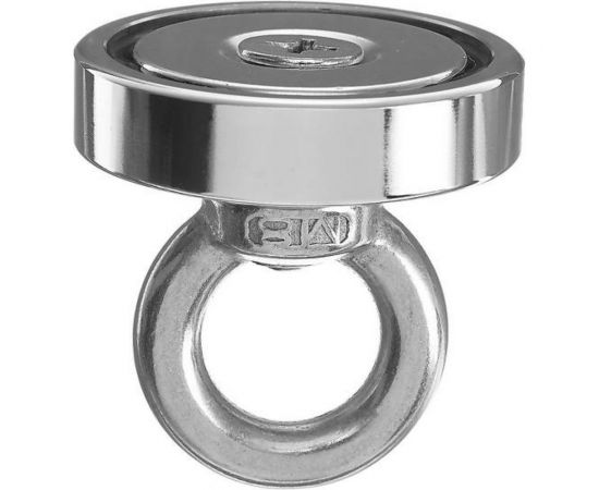 Неодимовый магнит с петлёй для авто Cartage диаметр 48 мм, сцепление 75 кг 5180109 