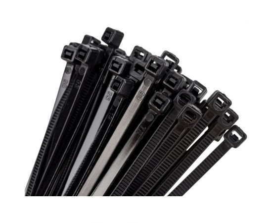 Нейлоновая стяжка SUPRLAN 3.6х200 мм черная UV 100pcs 06-1012 